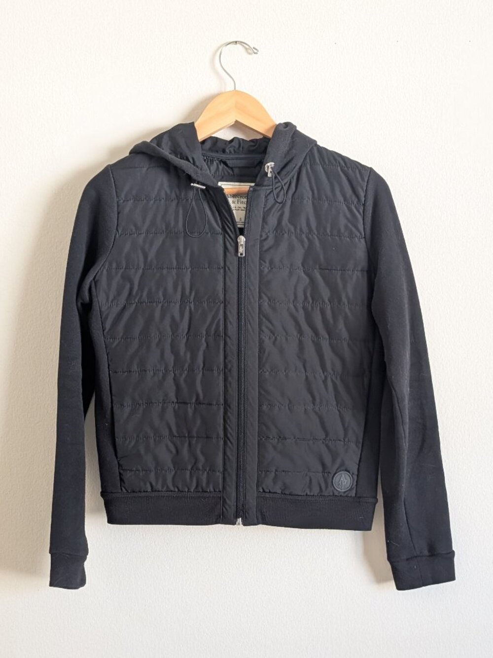 Abercrombie & Fitch Quilted Hybrid Full-Zip Hoodie